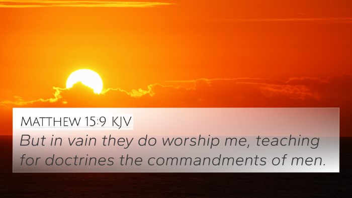 Matthew 15:9 KJV Bible Verse Image