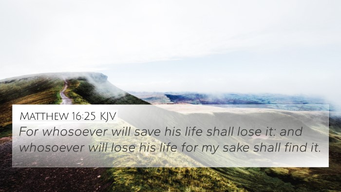 Matthew 16:25 KJV Bible Verse Image