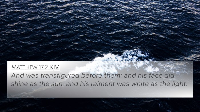 Matthew 17:2 KJV Bible Verse Image