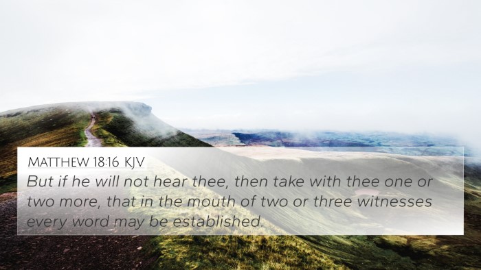 Matthew 18:16 KJV Bible Verse Image