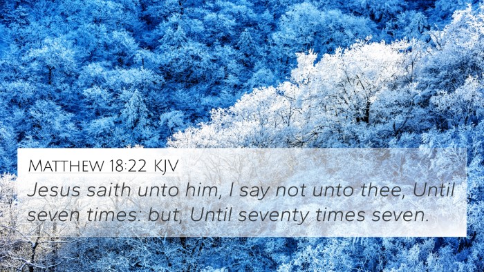 Matthew 18:22 KJV Bible Verse Image