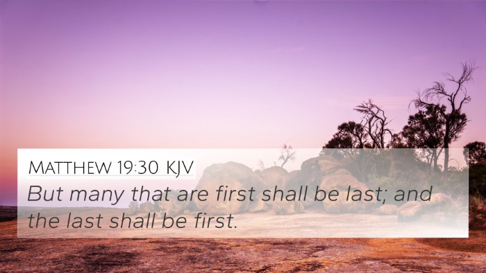 Matthew 19:30 KJV Bible Verse Image