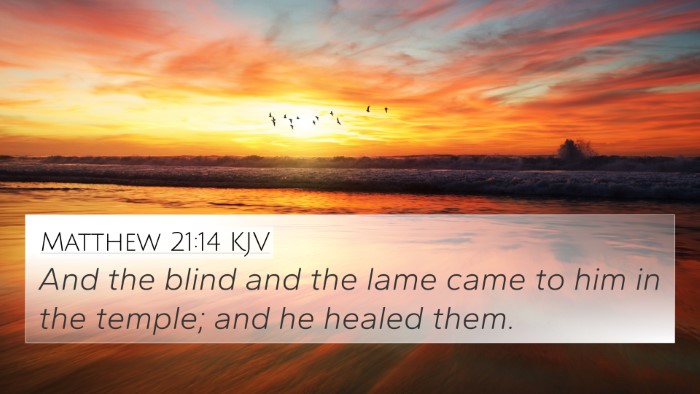 Matthew 21:14 Explained