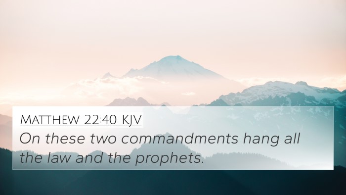 Matthew 22:40 KJV Bible Verse Image