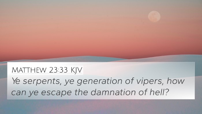 Matthew 23:33 KJV Bible Verse Image