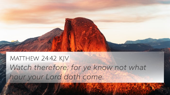 Matthew 24:42 KJV Bible Verse Image