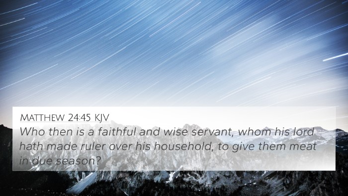 Matthew 24:45 KJV Bible Verse Image