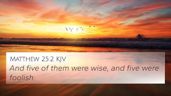 Matthew 25:2 KJV Bible Verse Image