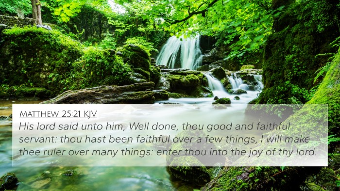 Matthew 25:21 KJV Bible Verse Image