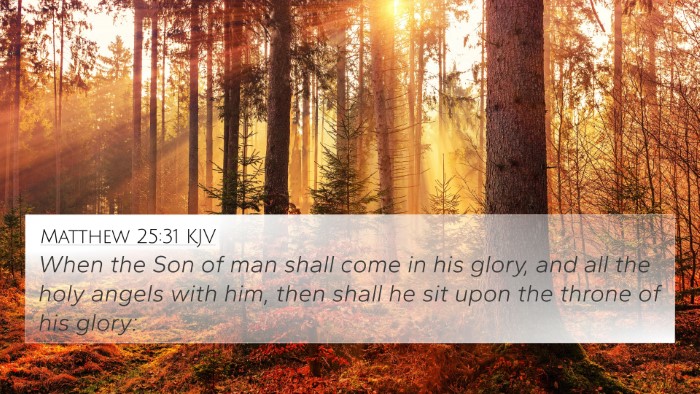 Matthew 25:31 KJV Bible Verse Image