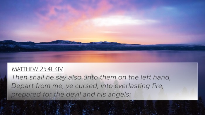 Matthew 25:41 KJV Bible Verse Image