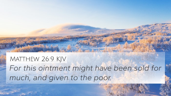 Matthew 26:9 KJV Bible Verse Image