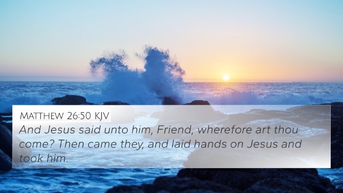 Matthew 26:50 KJV Bible Verse Image