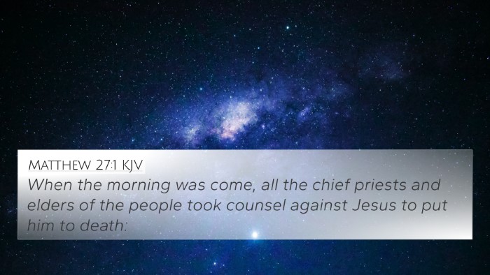 Matthew 27:1 KJV Bible Verse Image