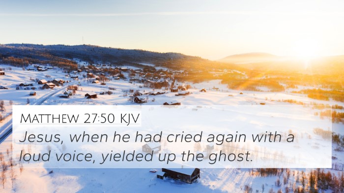 Matthew 27:50 KJV Bible Verse Image