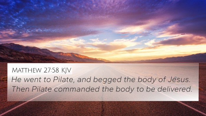 Matthew 27:58 KJV Bible Verse Image