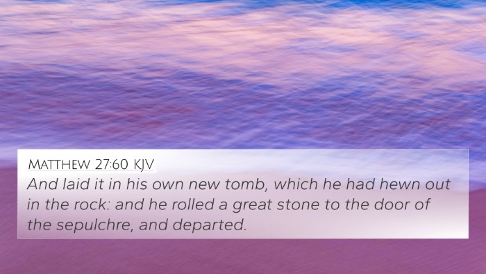 Matthew 27:60 KJV Bible Verse Image
