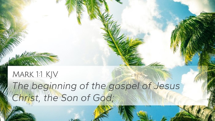 Mark 1:1 KJV Bible Verse Image