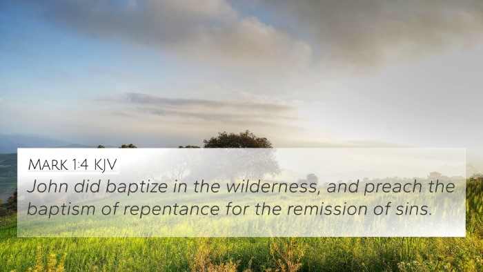 Mark 1:4 KJV Bible Verse Image