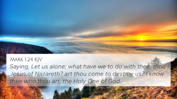 Mark 1:24 KJV Bible Verse Image