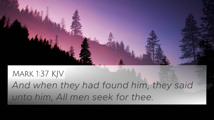 Mark 1:37 KJV Bible Verse Image