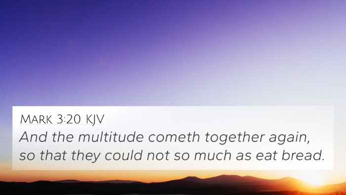Mark 3:20 KJV Bible Verse Image