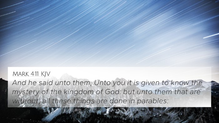 Mark 4:11 KJV Bible Verse Image