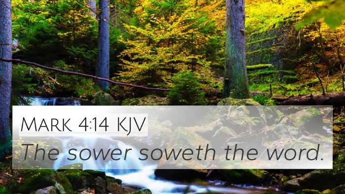 Mark 4:14 KJV Bible Verse Image