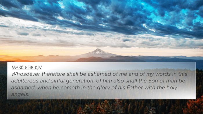 Mark 8:38 KJV Bible Verse Image