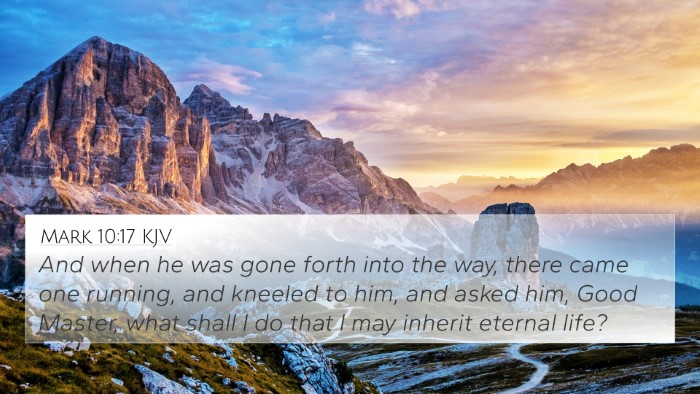 Mark 10:17 KJV Bible Verse Image