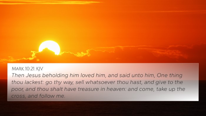 Mark 10:21 KJV Bible Verse Image