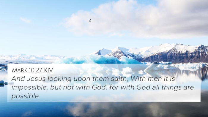 Mark 10:27 KJV Bible Verse Image