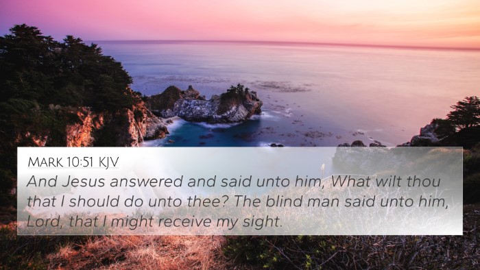 Mark 10:51 KJV Bible Verse Image