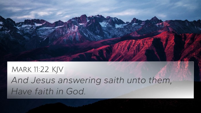 Mark 11:22 Explained