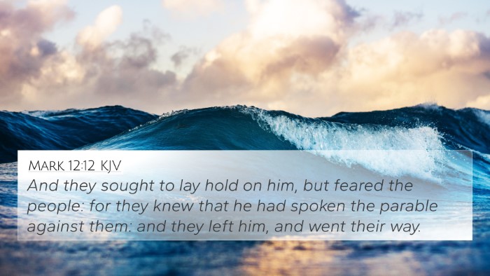 Mark 12:12 KJV Bible Verse Image