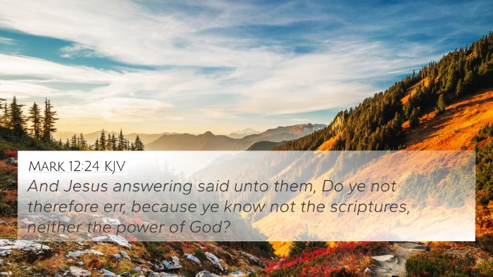 Mark 12:24 KJV Bible Verse Image