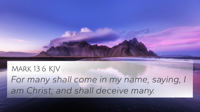 Mark 13:6 KJV Bible Verse Image