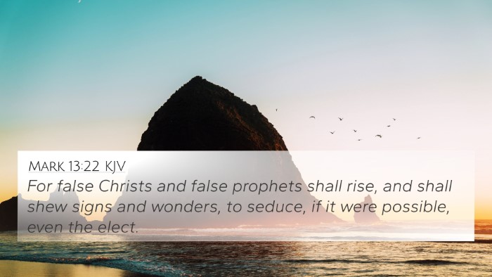 Mark 13:22 KJV Bible Verse Image