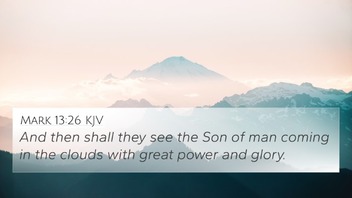 Mark 13:26 KJV Bible Verse Image