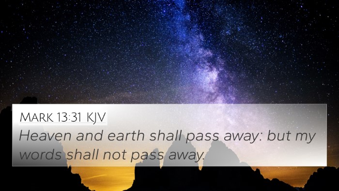 Mark 13:31 KJV Bible Verse Image