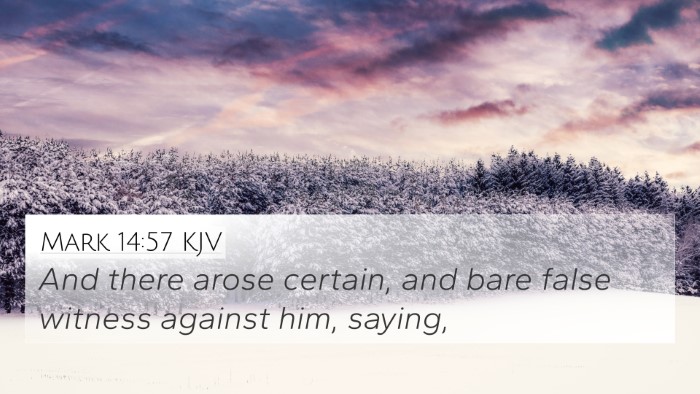 Mark 14:57 Explained