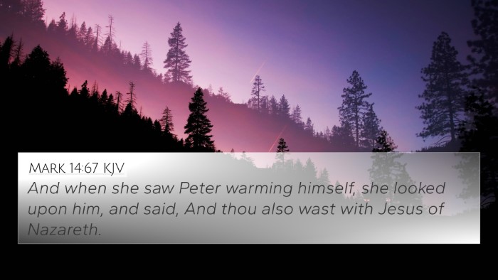 Mark 14:67 KJV Bible Verse Image