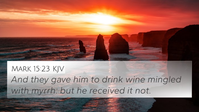 Mark 15:23 KJV Bible Verse Image