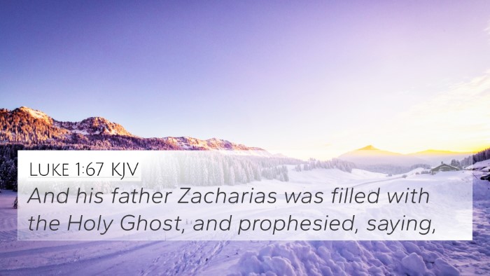 Luke 1:67 KJV Bible Verse Image