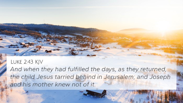Luke 2:43 KJV Bible Verse Image