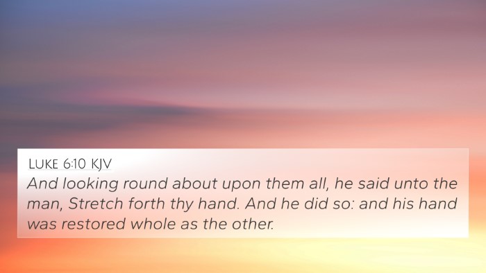 Luke 6:10 KJV Bible Verse Image