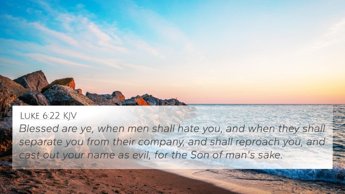 Luke 6:22 KJV Bible Verse Image