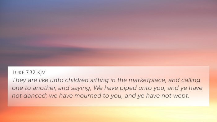 Luke 7:32 KJV Bible Verse Image
