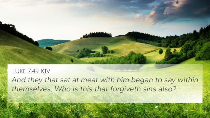 Luke 7:49 KJV Bible Verse Image