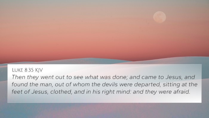 Luke 8:35 KJV Bible Verse Image